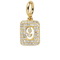 Block Pavé Number Cluster Charm - 9