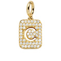 Block Pavé Initial Cluster Charm - C