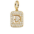 Block Pavé Initial Cluster Charm - D