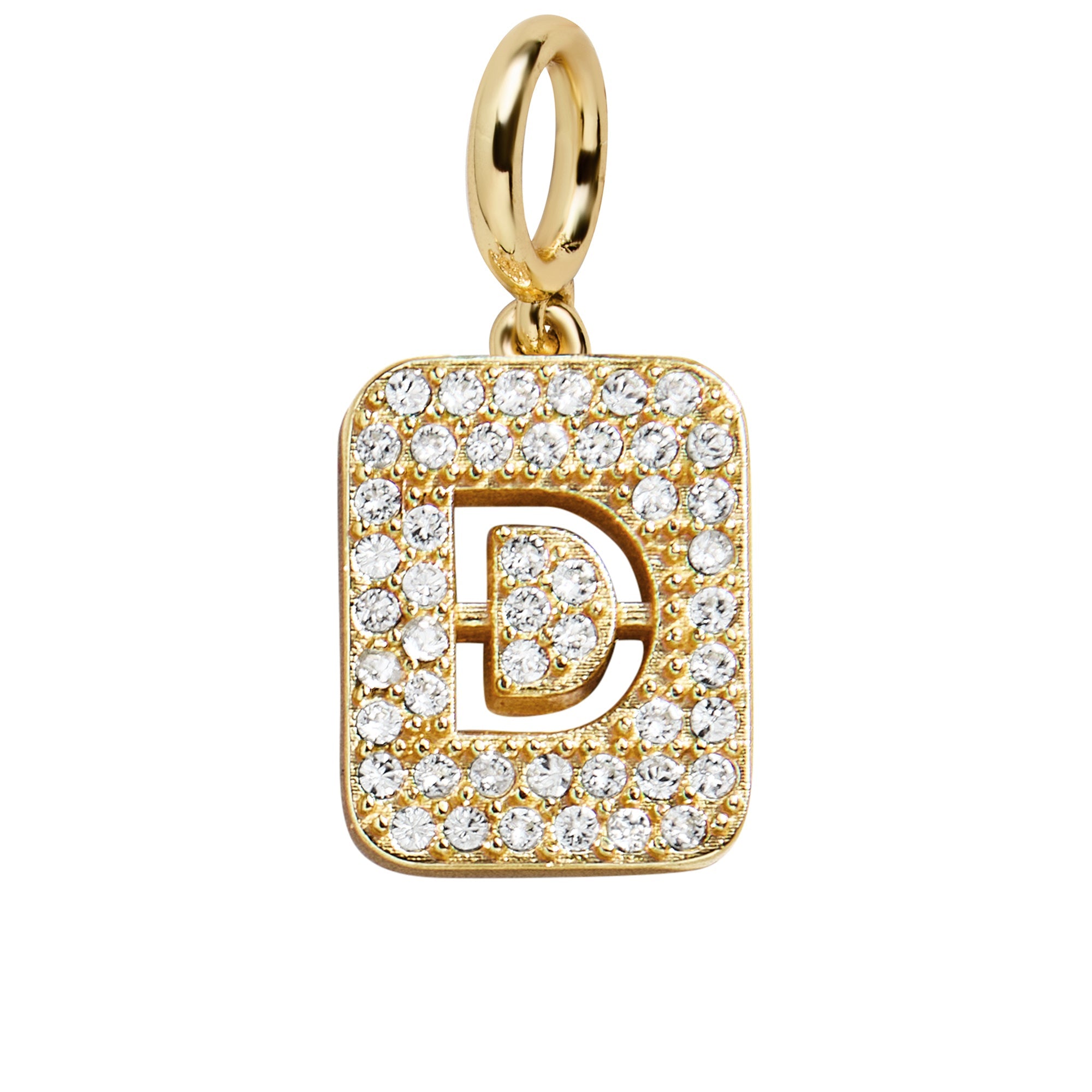Block Pavé Initial Cluster Charm - D
