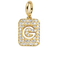 Block Pavé Initial Cluster Charm - G