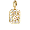 Block Pavé Initial Cluster Charm - K