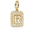 Block Pavé Initial Cluster Charm - R