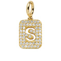 Block Pavé Initial Cluster Charm - S