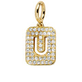 Block Pavé Initial Cluster Charm - U