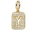 Block Pavé Initial Cluster Charm - Y