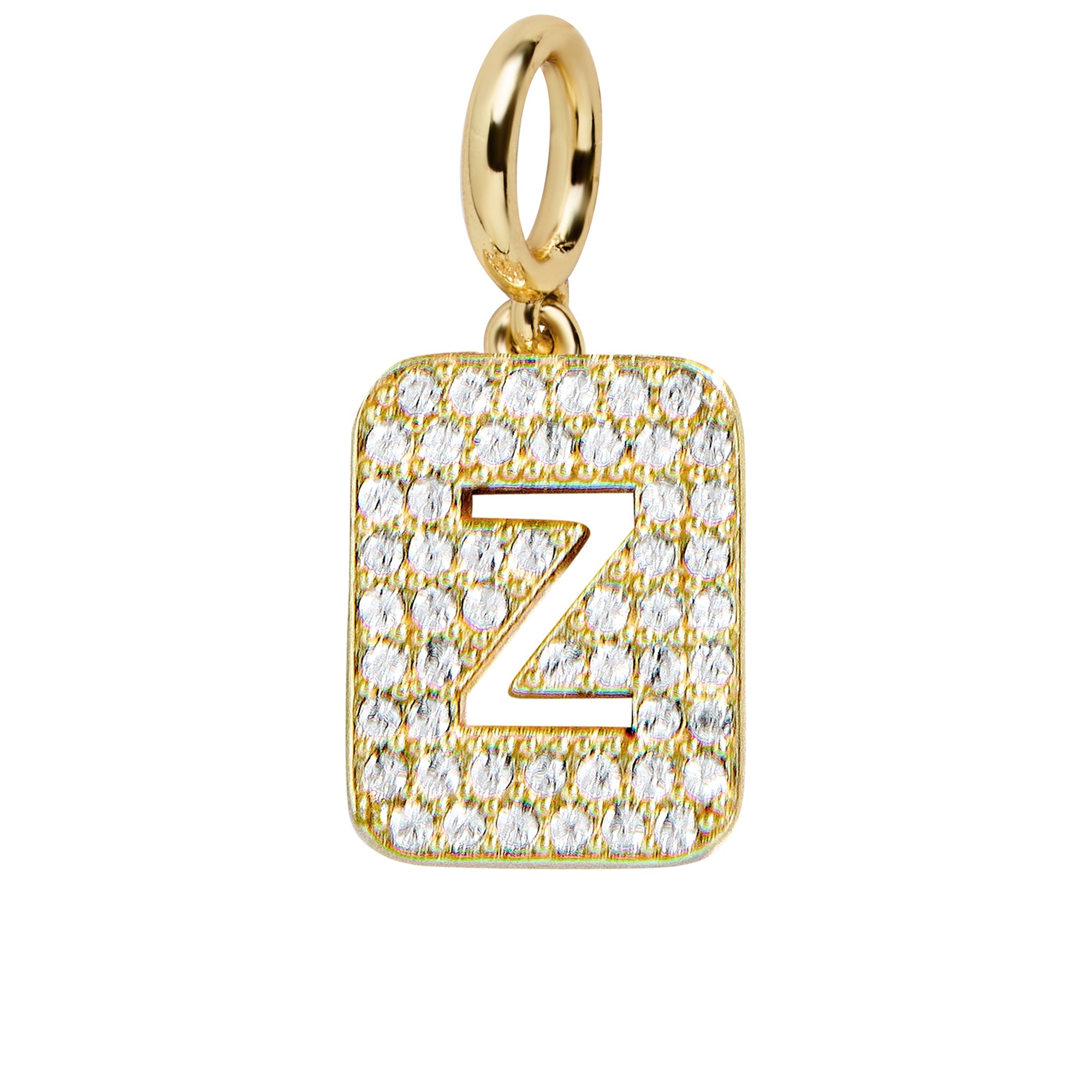 Block Pavé Initial Cluster Charm - Z