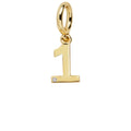 Gold Number Cluster Charm - 1