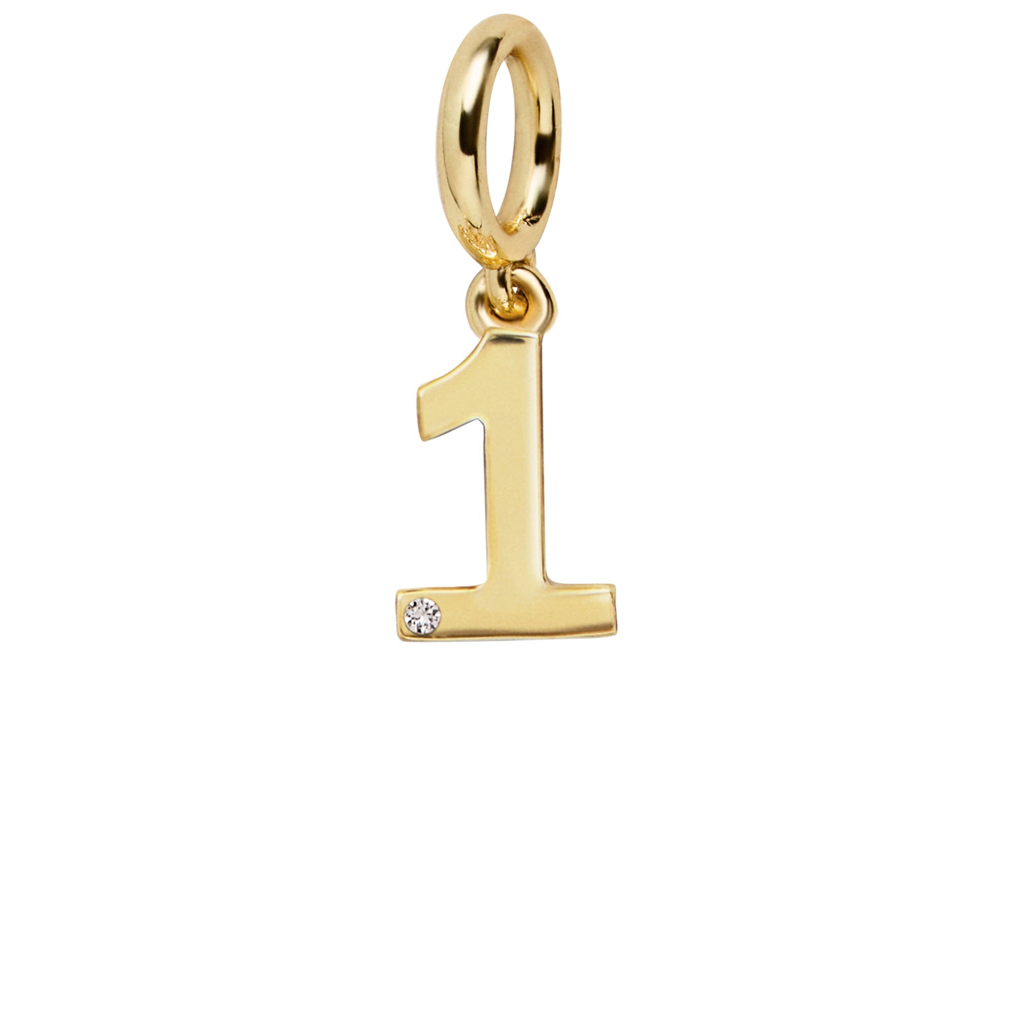 Gold Number Cluster Charm - 1