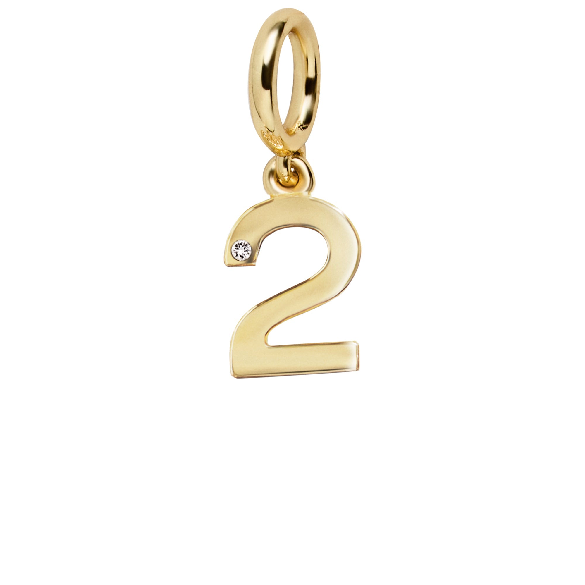 Gold Number Cluster Charm - 2
