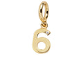 Gold Number Cluster Charm - 6