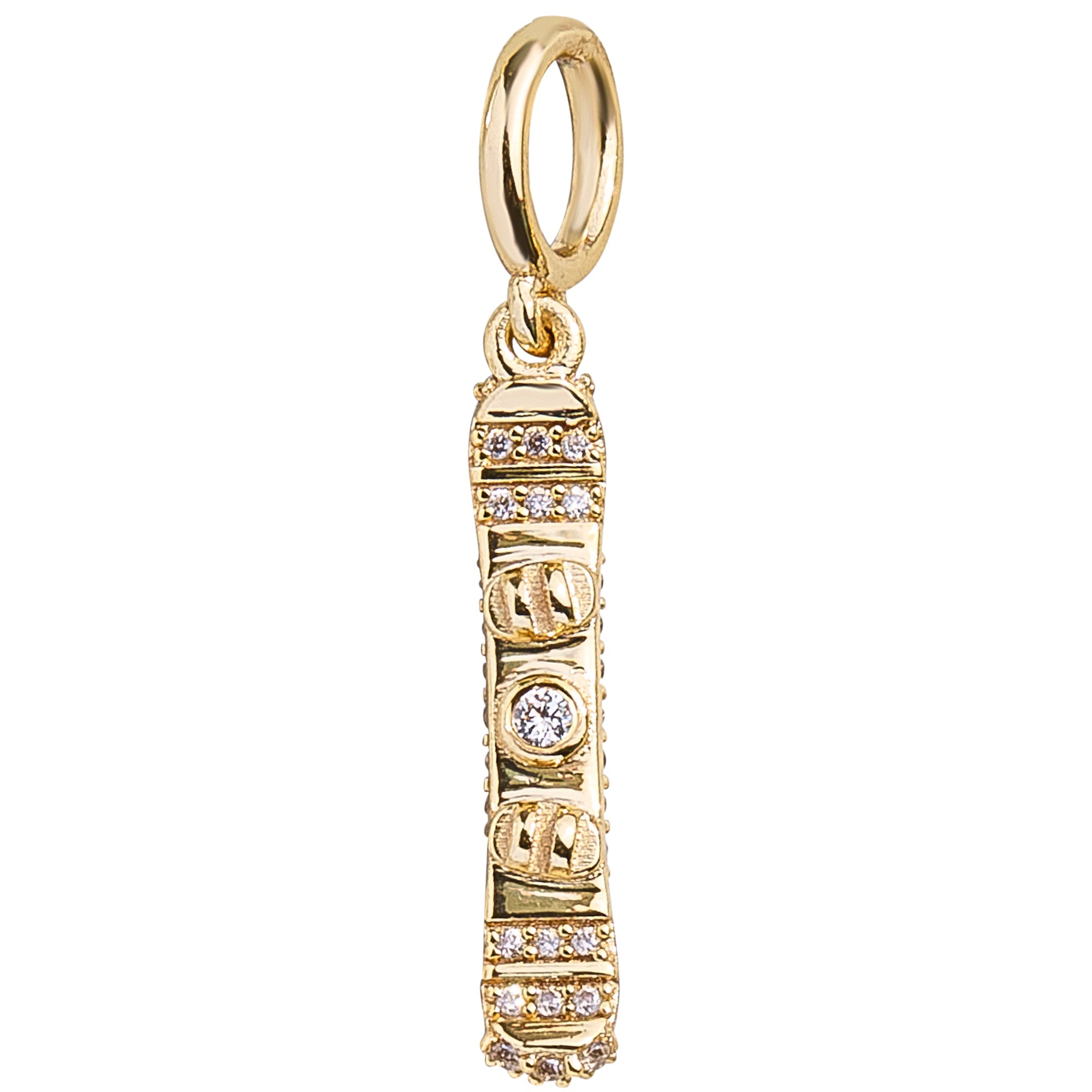 Sports Cluster Charm - Snowboard - Clear