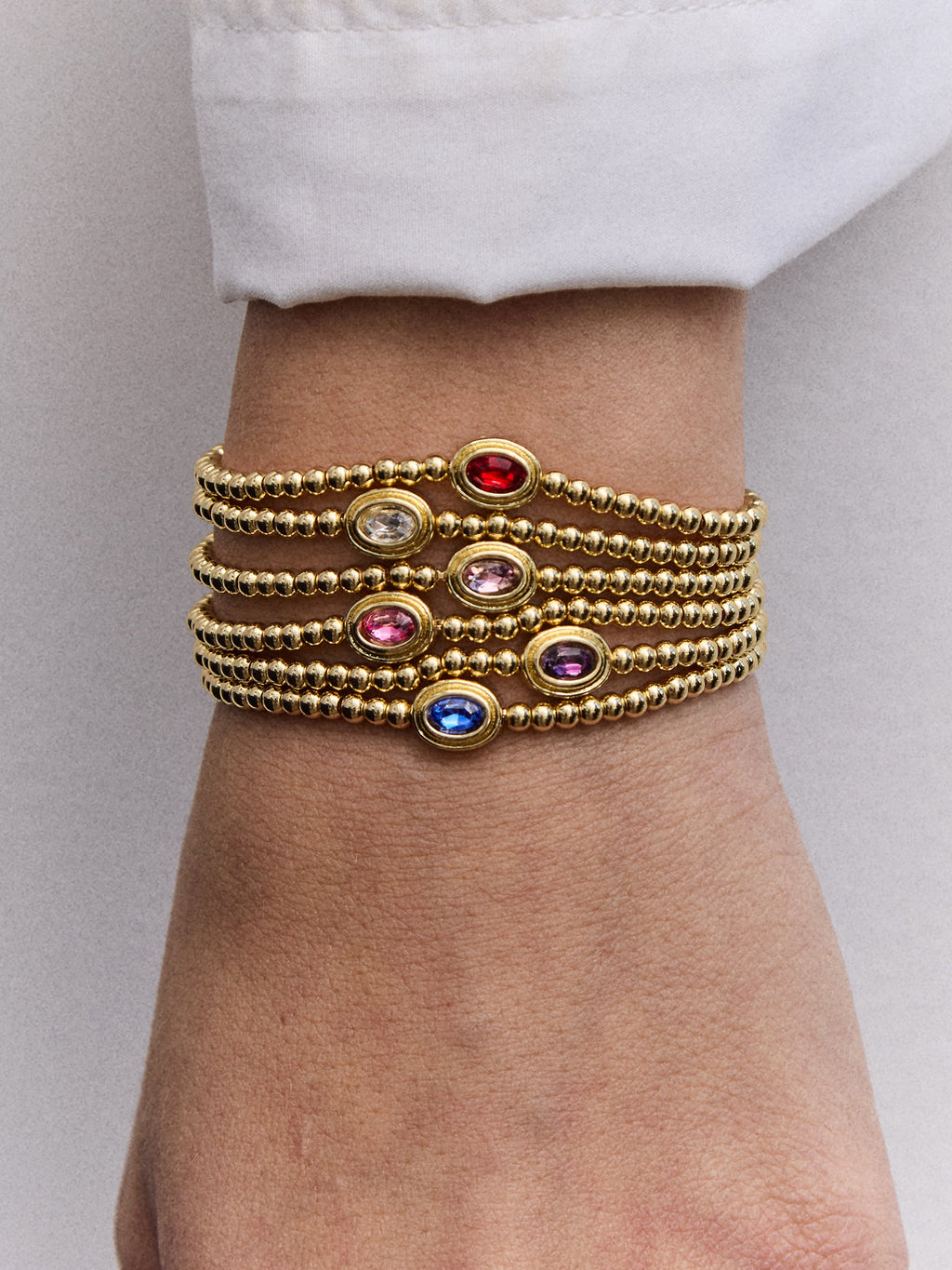 Valerie Bezel Pisa Bracelet - Ruby