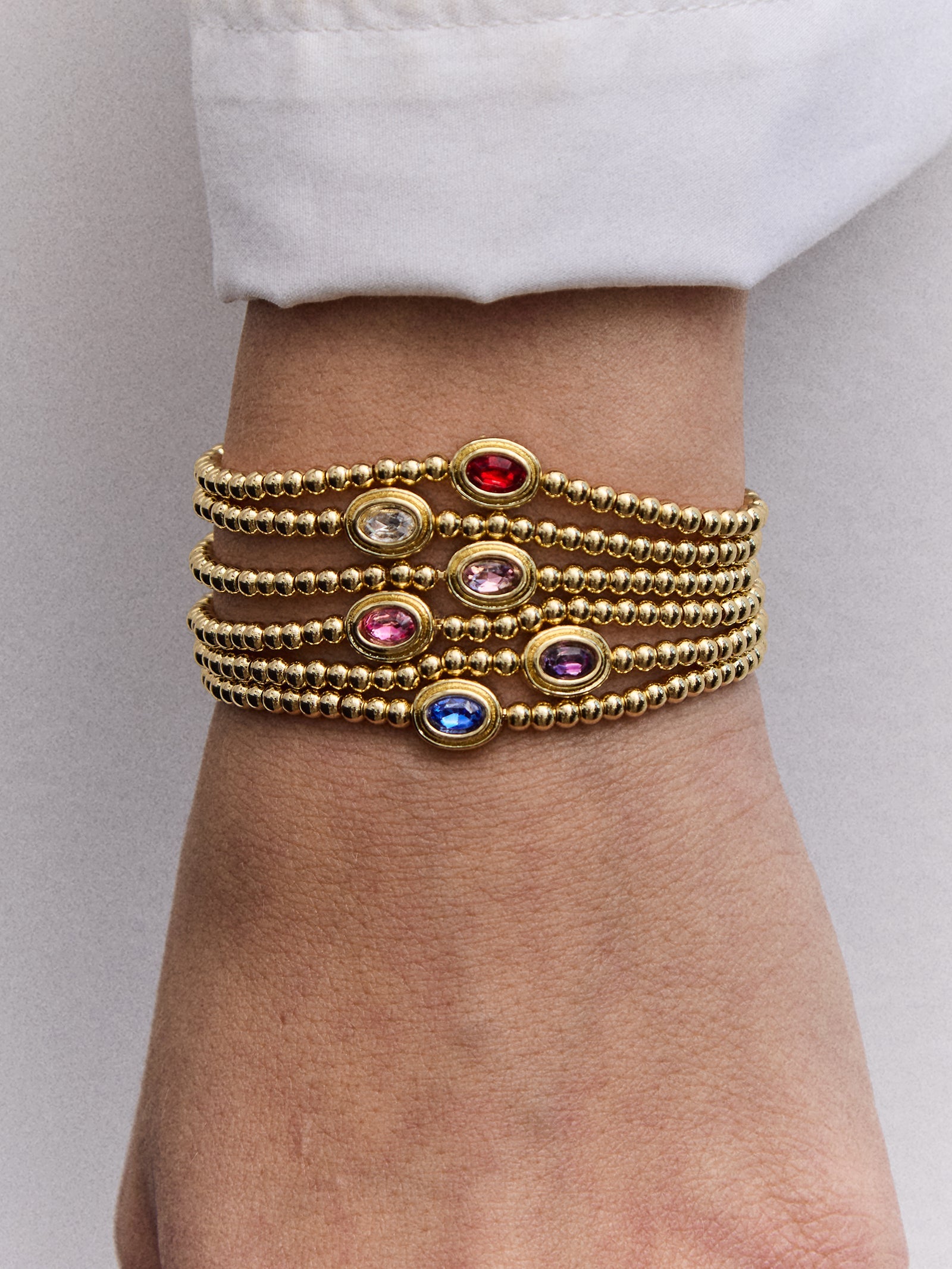 Valerie Bezel Pisa Bracelet - Ruby