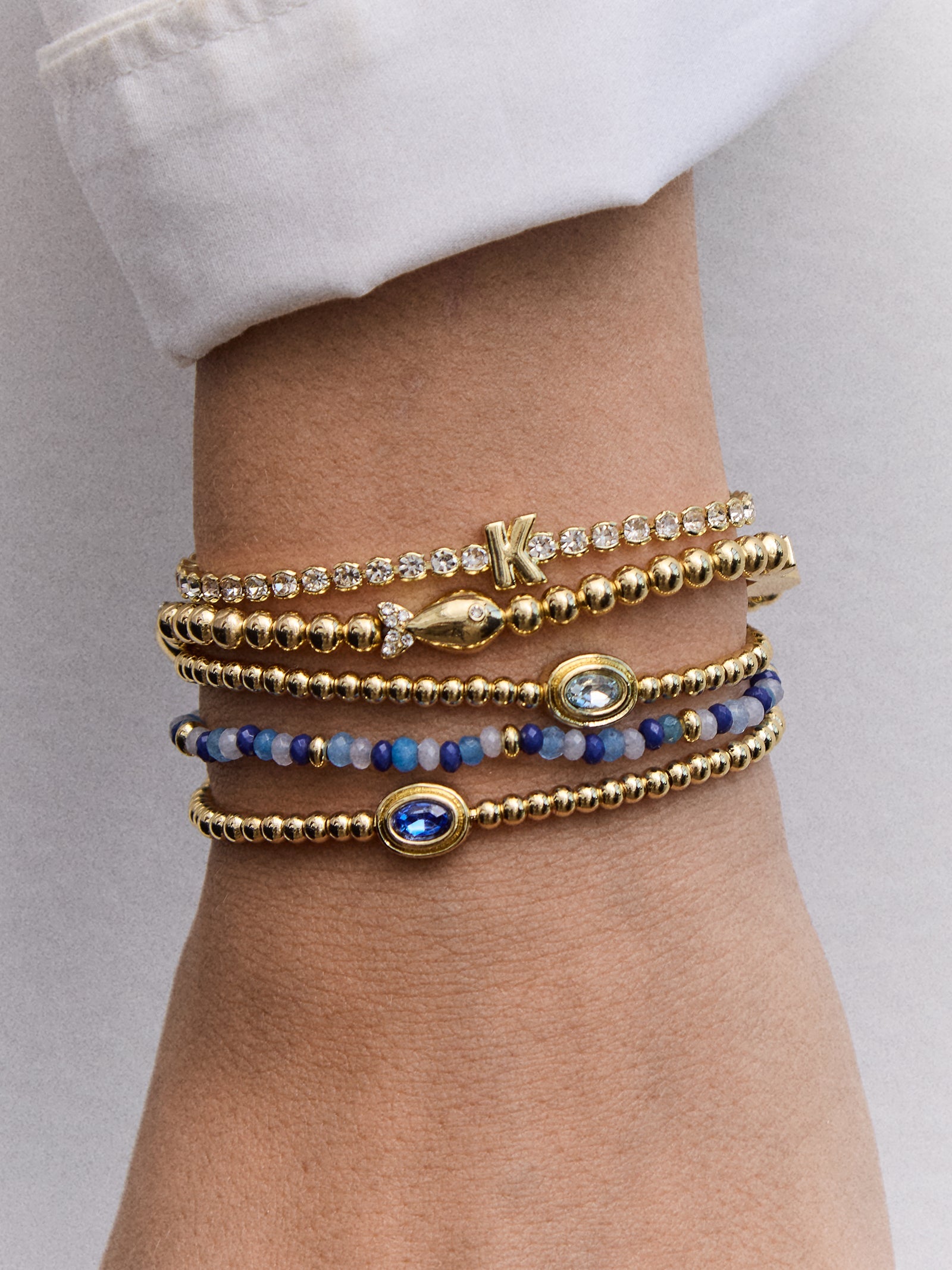 Valerie Bezel Pisa Bracelet - Sapphire