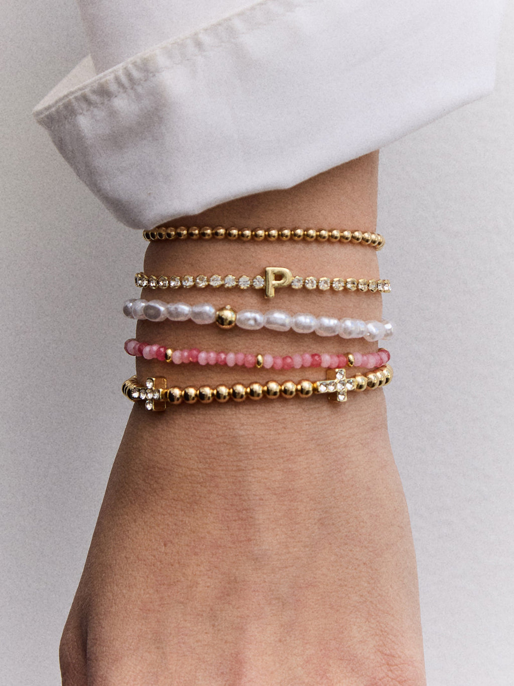 Gold Pisa Bracelet - 3MM Beads