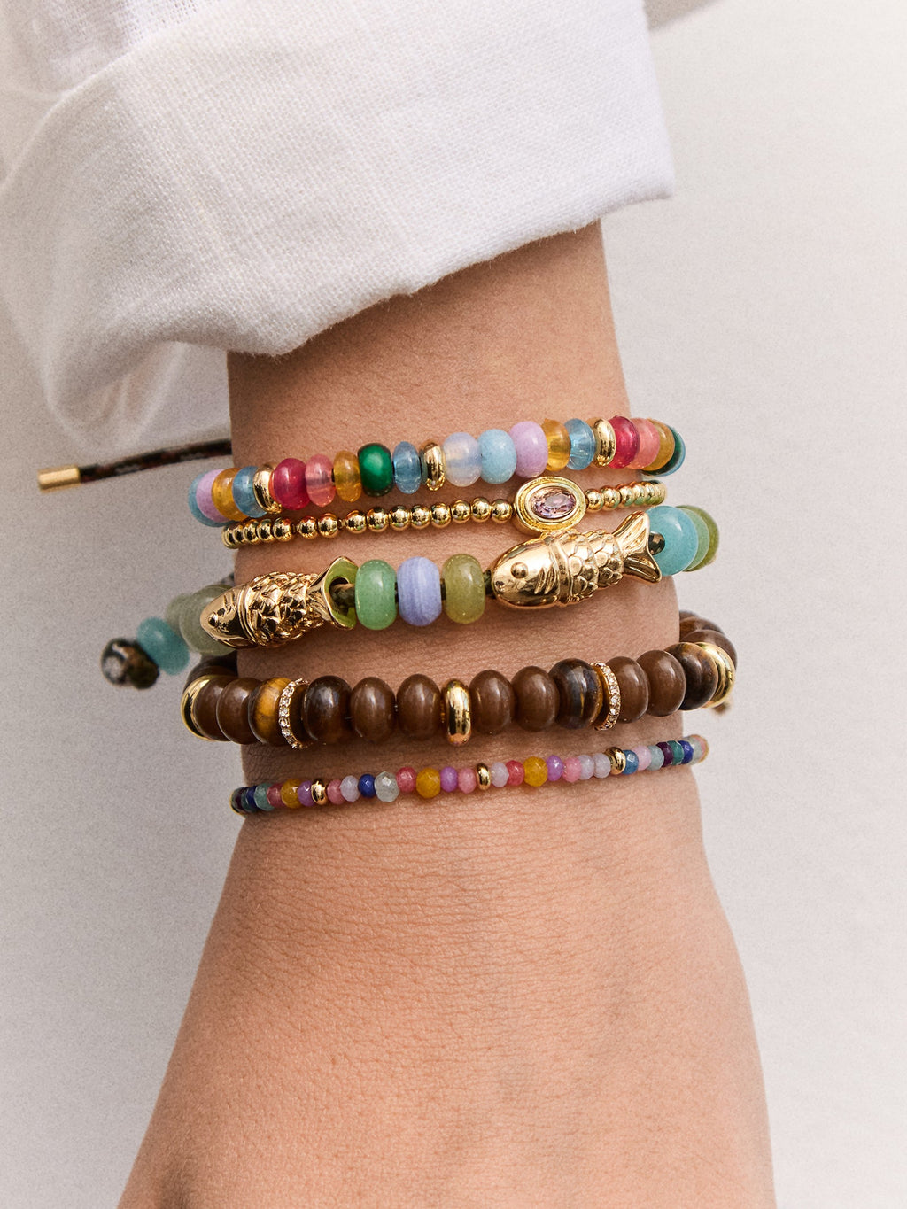 Emily Semi-Precious Bracelet - Light Multi
