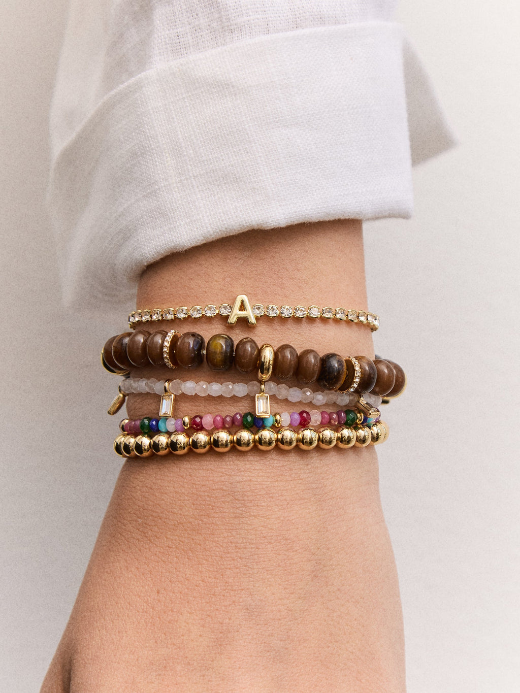 Gold Pisa Bracelet - 5MM Beads