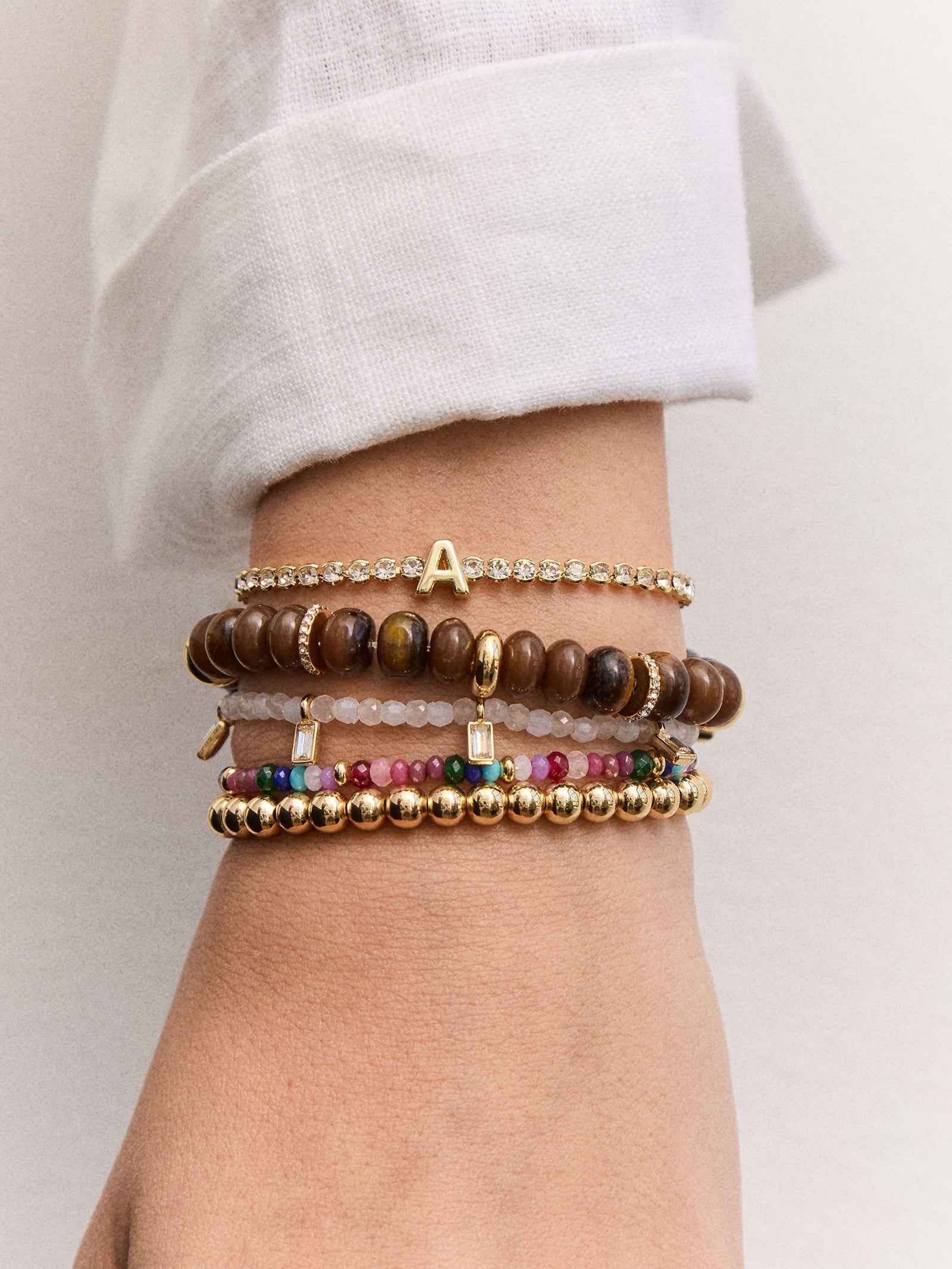 Gold Pisa Bracelet - 5MM Beads