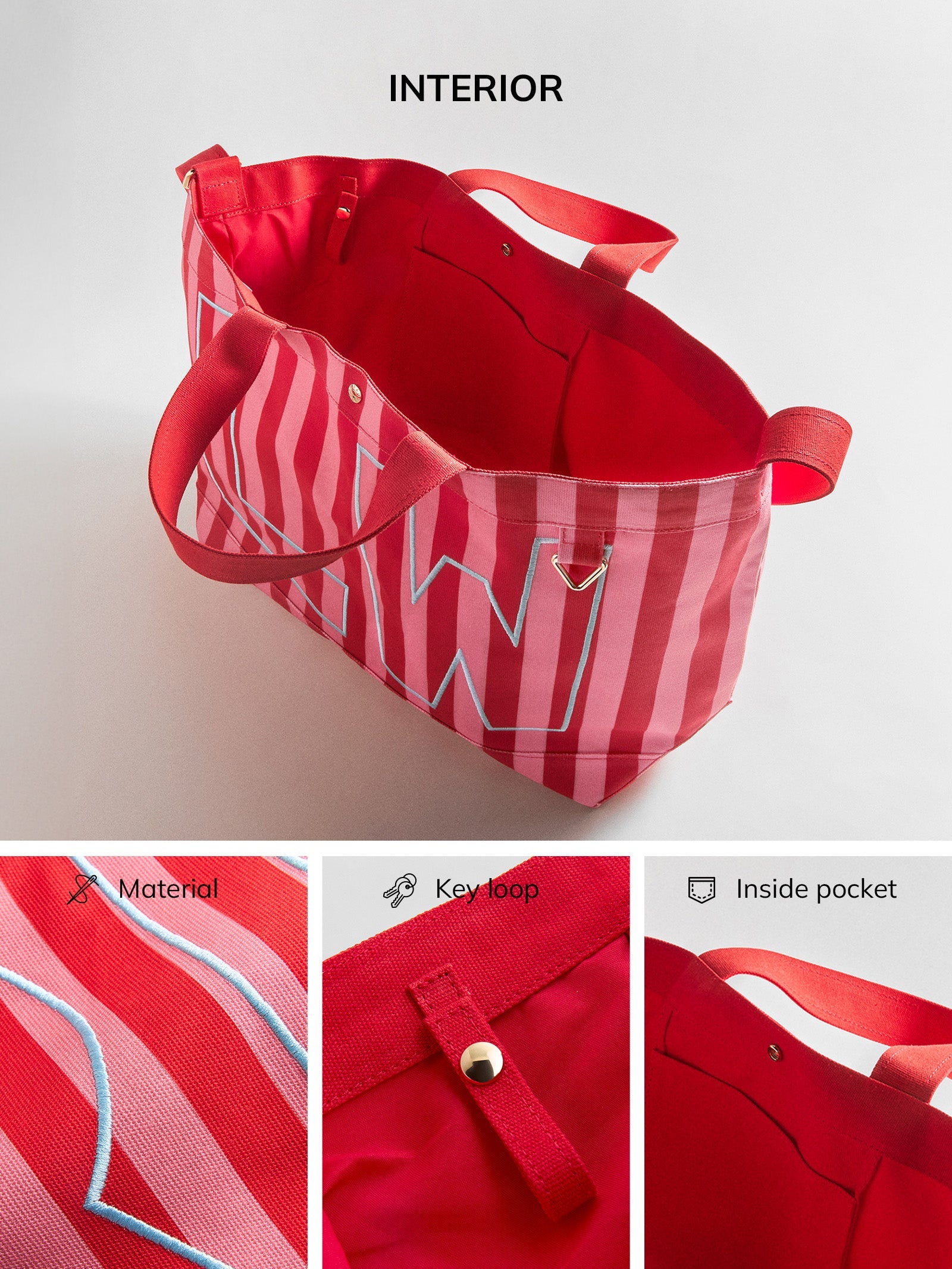 Striped Custom Alpha Tote - Custom Harbor