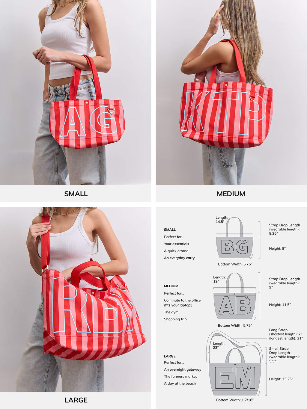 Striped Custom Alpha Tote - Custom Harbor