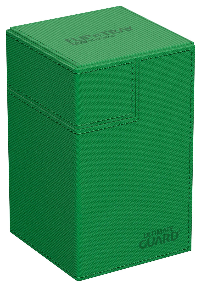 Ultimate Guard Flip n Tray 100 Green Xenoskin Deck Box