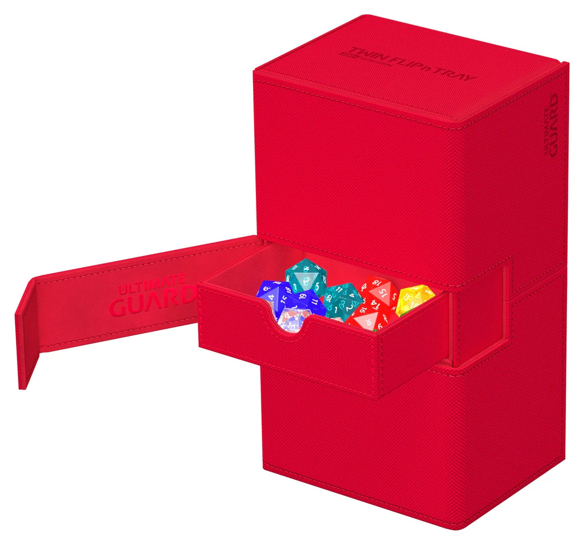 Ultimate Guard Twin Flip n Tray 200 Red Xenoskin Deck Case