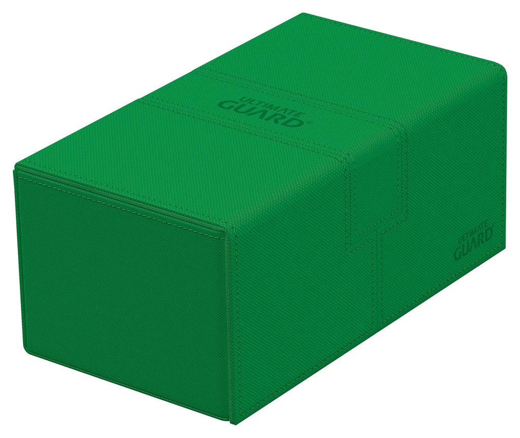 Ultimate Guard Twin Flip n Tray 200 Green Xenoskin Deck Case