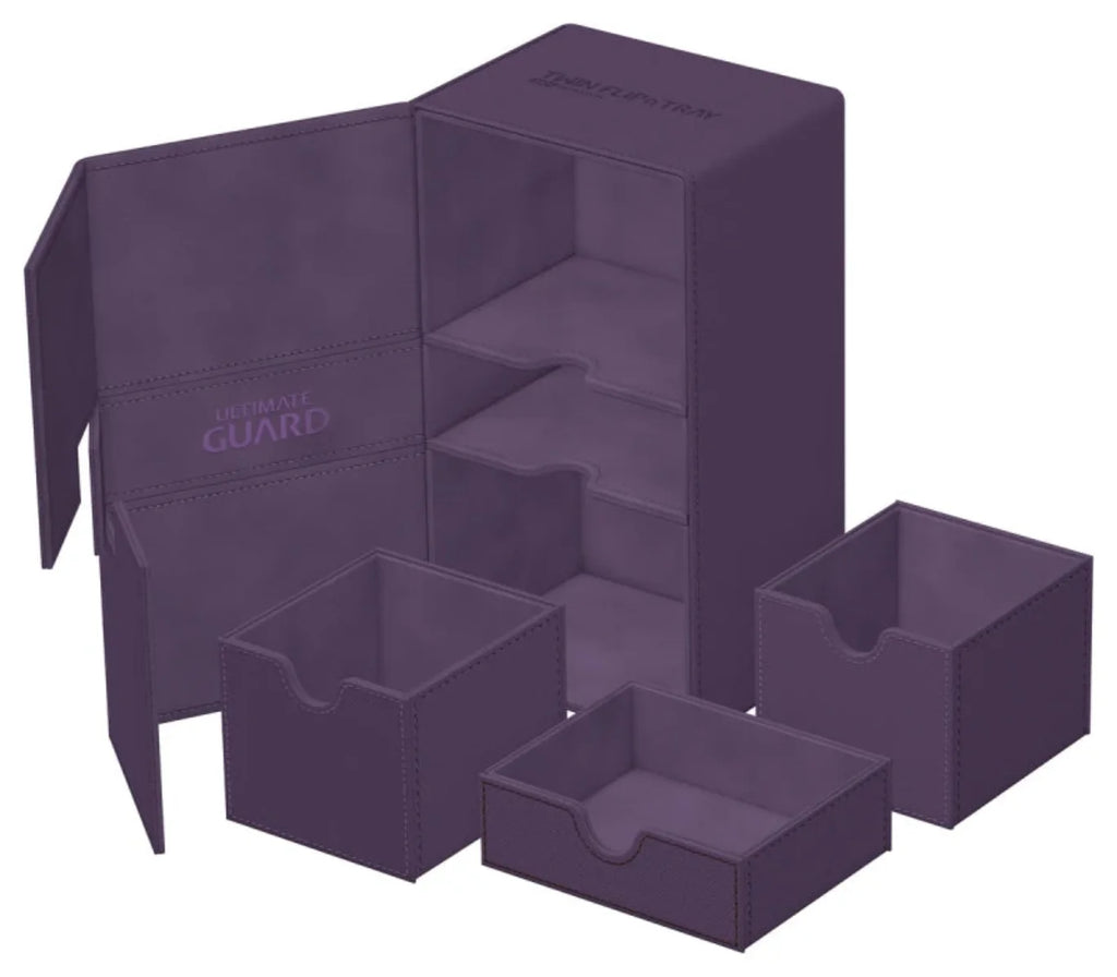 Ultimate Guard Twin Flip n Tray 200 Purple Xenoskin Deck Case