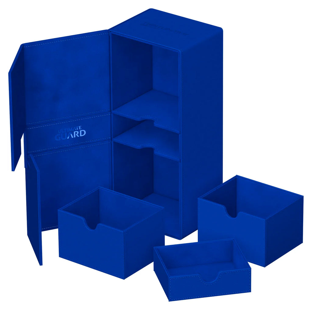 Ultimate Guard Twin Flip n Tray 266 Blue Xenoskin Deck Case