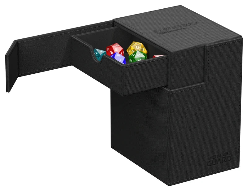 Ultimate Guard Flip n Tray 133 Black Xenoskin Deck Box