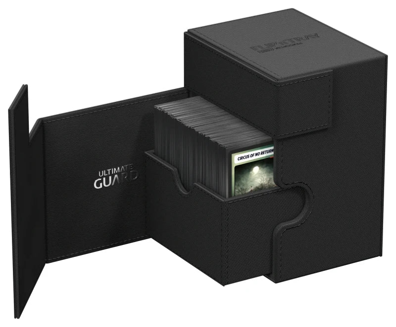 Ultimate Guard Flip n Tray 133 Black Xenoskin Deck Box