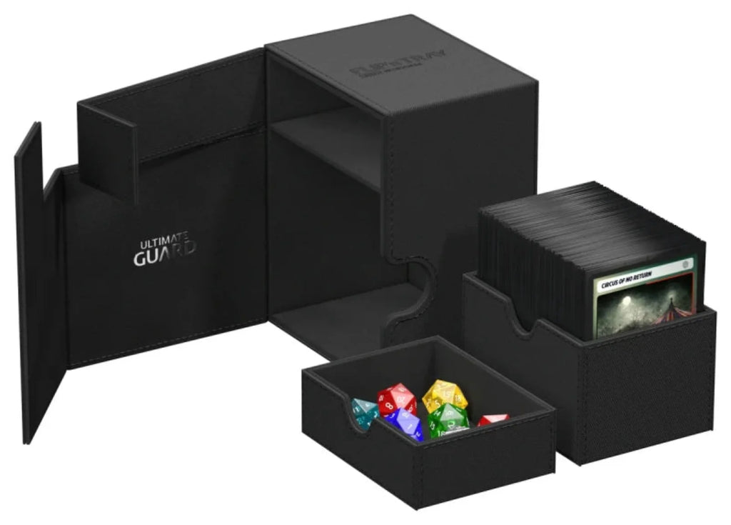 Ultimate Guard Flip n Tray 133 Black Xenoskin Deck Box