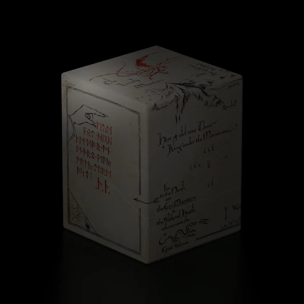 The Hobbit Boulder 100 Deck Box - Thror's Map (Glow in the Dark)