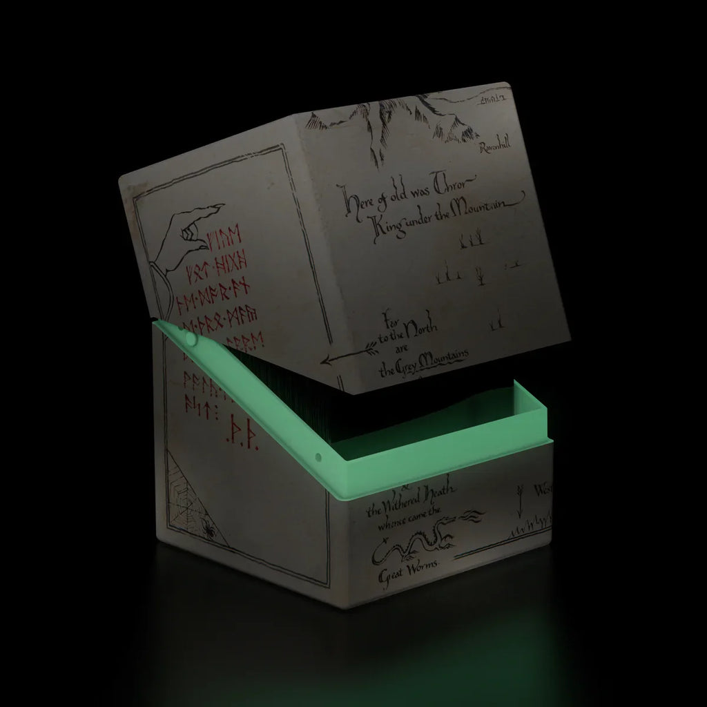 The Hobbit Boulder 100 Deck Box - Thror's Map (Glow in the Dark)