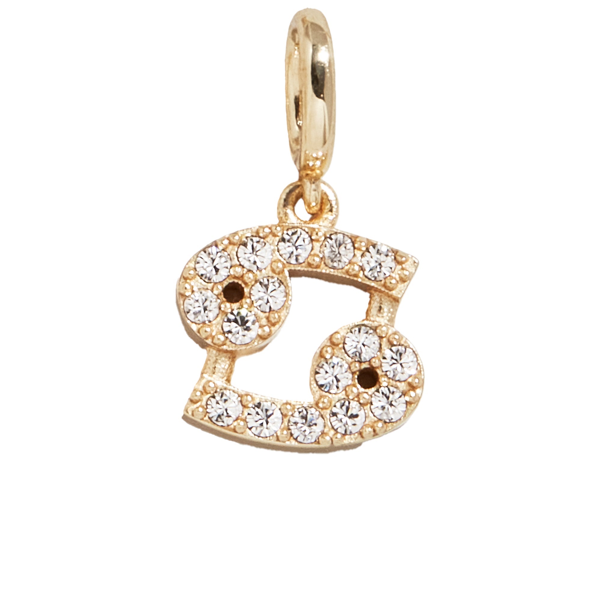 Pavé Zodiac Symbol Cluster Charm - Cancer