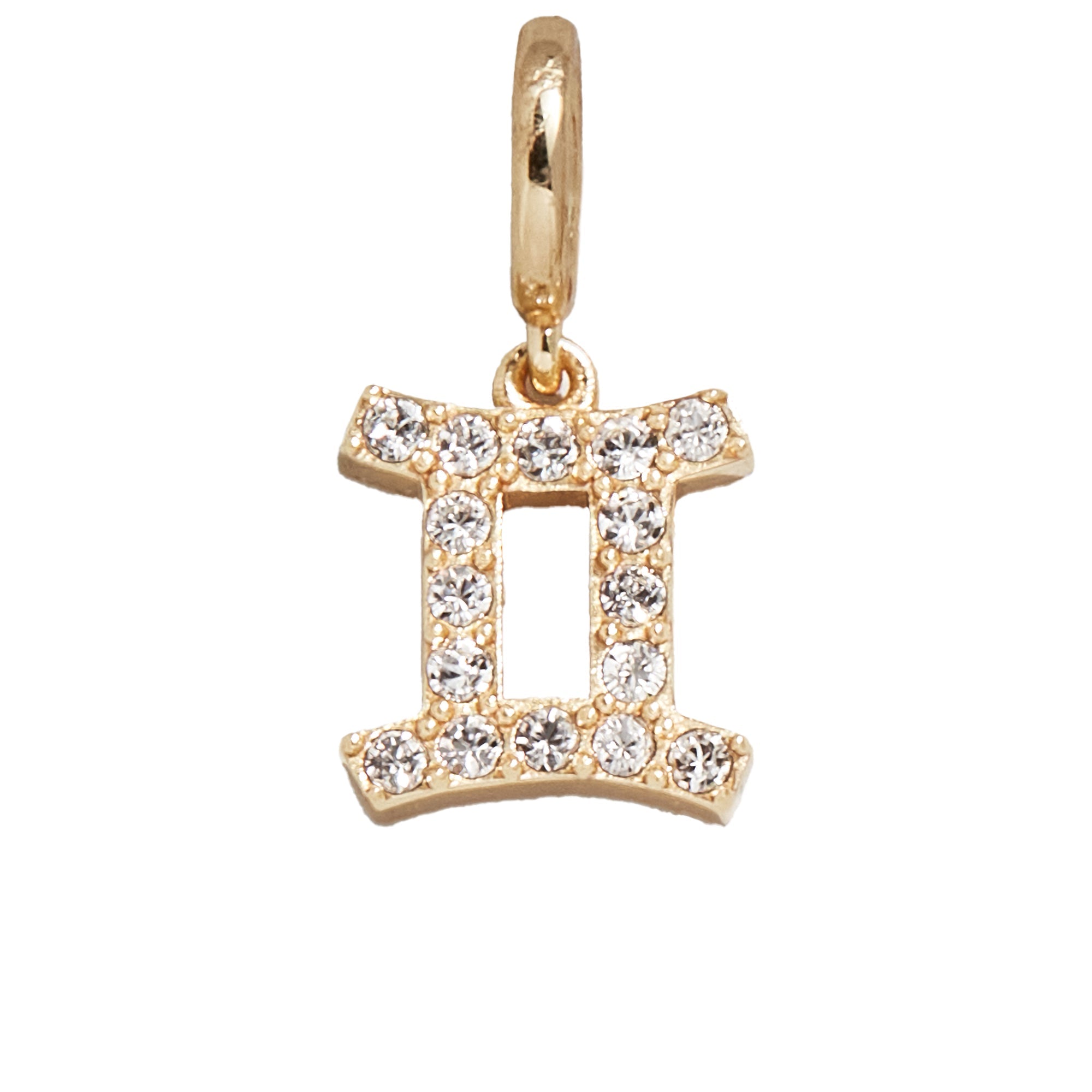 Pavé Zodiac Symbol Cluster Charm - Gemini