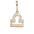 Pavé Zodiac Symbol Cluster Charm - Libra