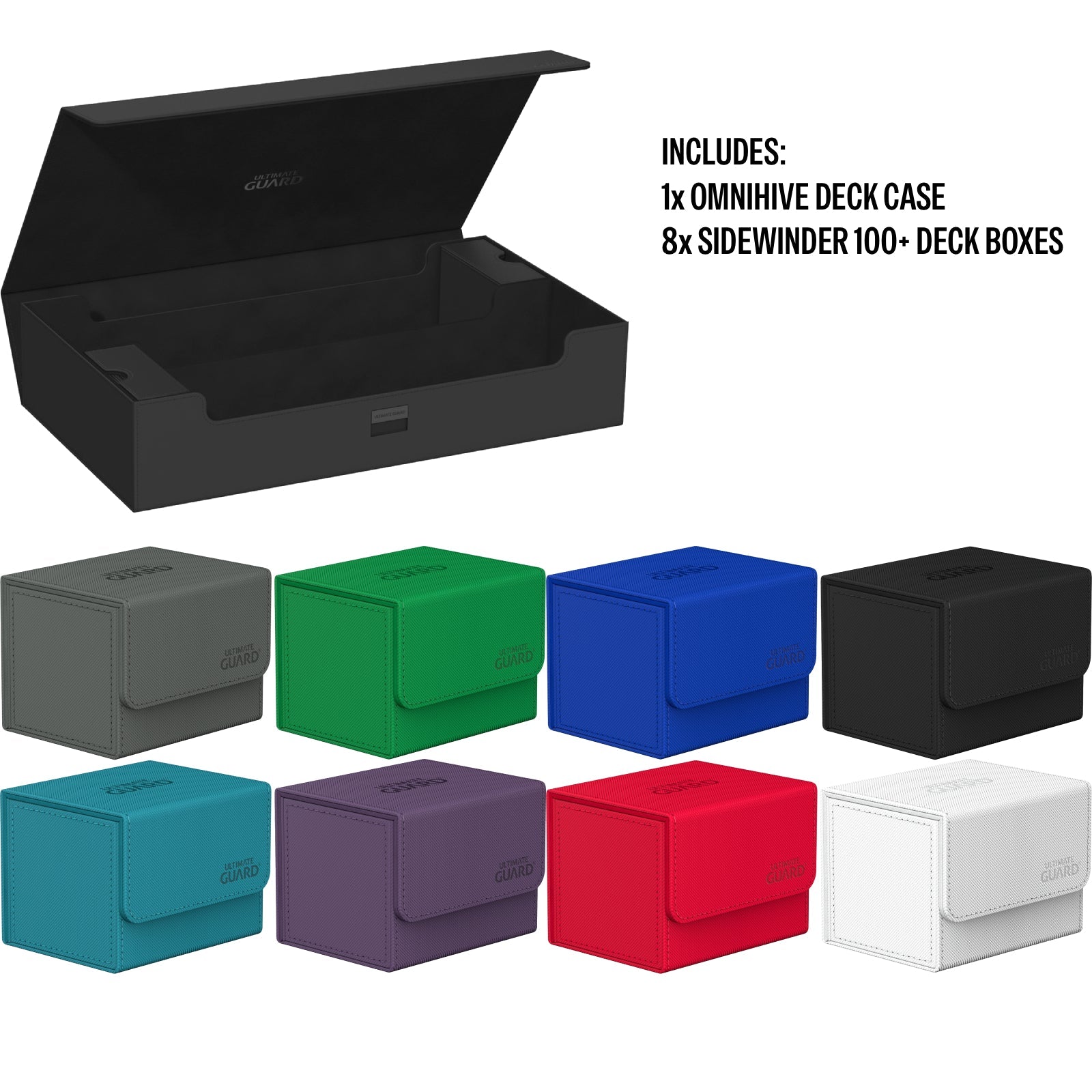 Ultimate Guard Omnihive 1000 Black – Sidewinder 100 Multicolor Deck Box Bundle