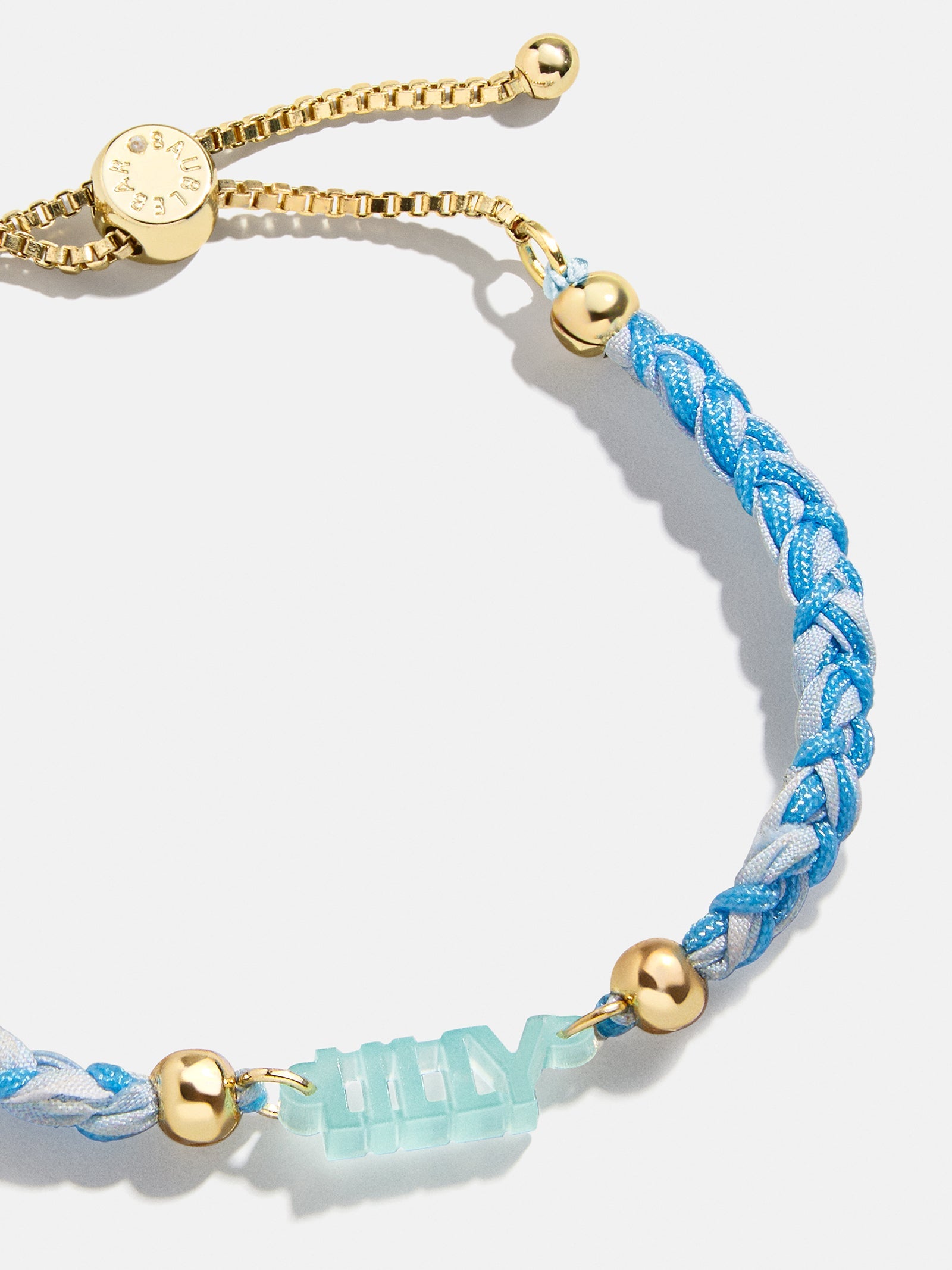 Acrylic Kids' Custom Nameplate Bracelet - Translucent Aqua