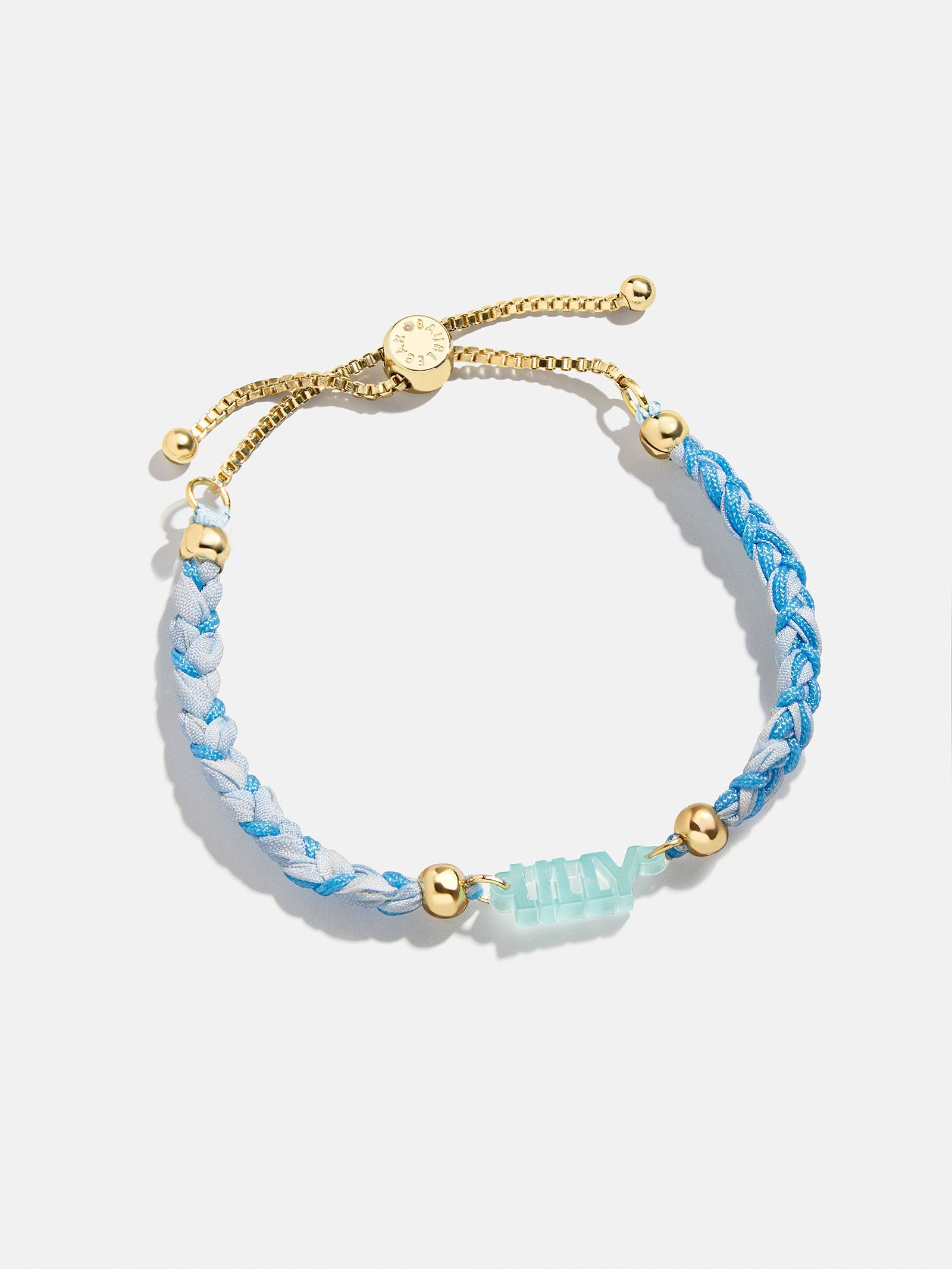 Acrylic Kids' Custom Nameplate Bracelet - Translucent Aqua